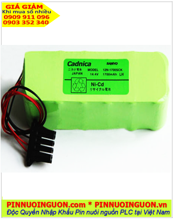 Sanyo Cadnica 12N-1700SCK / 12N-1700SCR- 14.4 Volt, 1700mAh chính hãng Made in Japan | hàng có sẳn